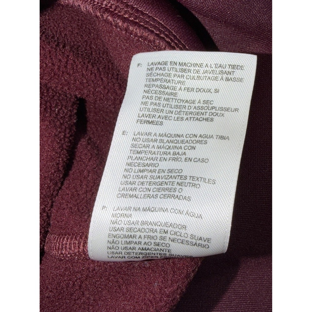 Adidas ClimaWarm Womens‎ XXL Full Zip Hoodie Jacket Burgundy Gray Fleece - Picture 8 of 11